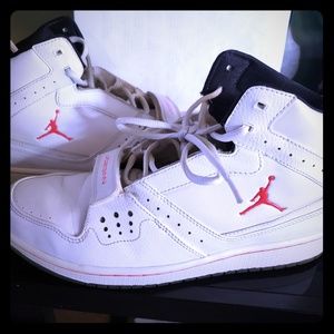 White and Hot Pink Jordan sneakers size 9.5
